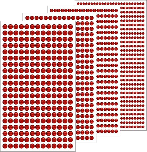 Miniatura 1 de 1799 calcomanías de gemas para manualidades, autoadhesivas, diamantes de imitación para manualidades, calcomanías redondas de acrílico brillante,