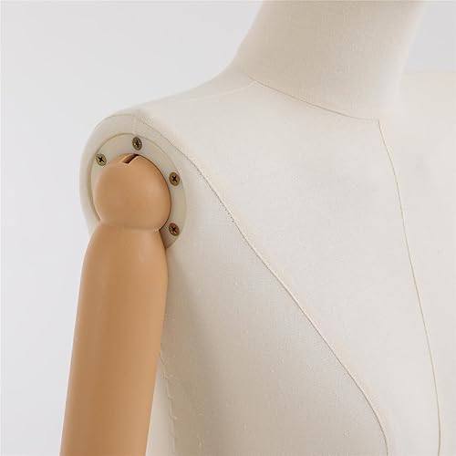 Miniatura 5 de Forma de vestido de maniquí femenino, 61.02-78.74 pulgadas de altura ajustable, soporte de cuerpo con cabeza, maniquí minorista con base triangular