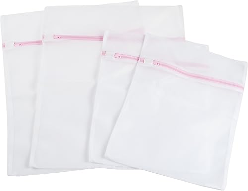 Everyday Home - Juego de 4 bolsas de lavandería con cremallera para viajes y separación de la ropa (incluye 2 medianas 2 grandes)