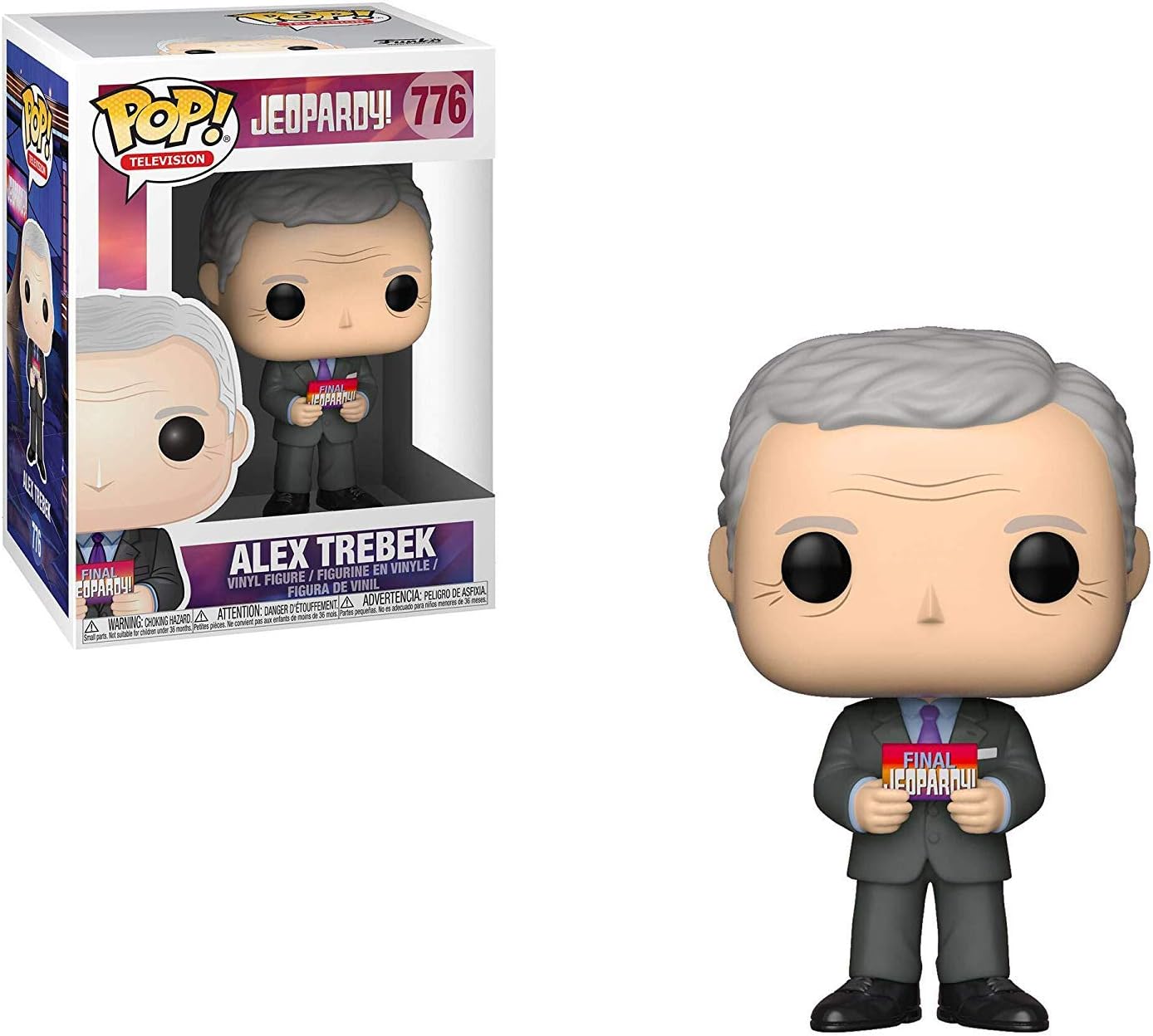Funko TV: Pop! TV Game Show Set - Wheel of Fortune Pat Sajak & Vanna White, Jeopardy Alex Trebek Bundle with 3 PopShield Pop Box Protectors