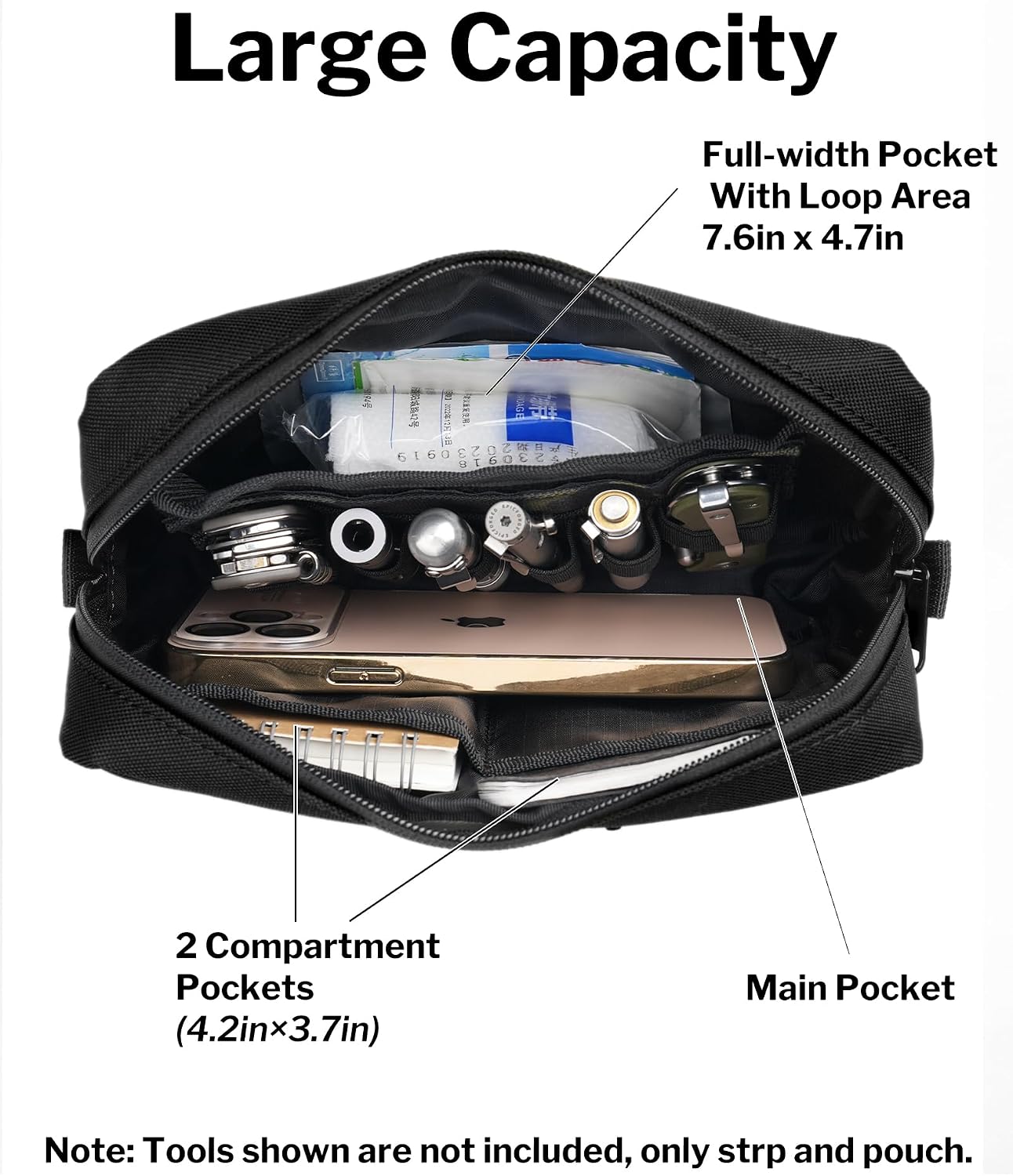 VIPERADE CHW2 Small EDC Shoulder Bag, Crossbody Sling Bag for Men, Waist Pack with Adjustable Strap