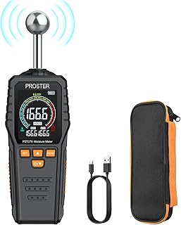 Proster Rechargeable Moisture Meter - Pinless Damp Meter for