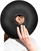 Piercing Pillow, Black Adjustable Ear Piercing Pillow for Side Sleepers, Soft Breathable Donut Cushion for Ear, O-shaped pillow with Hole used in Classroom, Office, Campin, Sleeping on Airplane