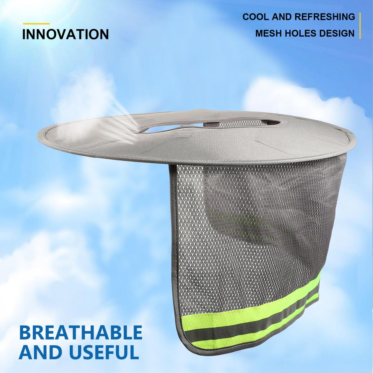 Mobestech Visière réfléchissante pour chapeau d'été casque accessoires pour hommes Chapeaux d'été pour hommes Casque Ombre Chapeau dur Parasol Chapeau dur Ombre