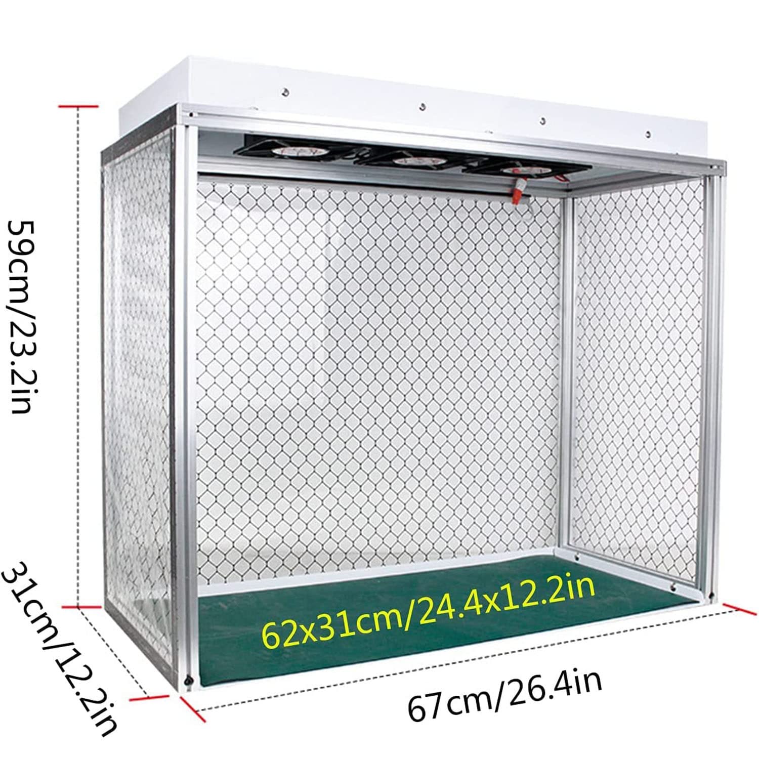 Cappa a flusso laminare verticale Micologia Cabina a flusso laminare Banco pulito con flusso d'aria con filtro HEPA per pulizia classe 100 / ISO 5 Lavoro senza polvere (26.4'X12.2'X23.2 Workbench)