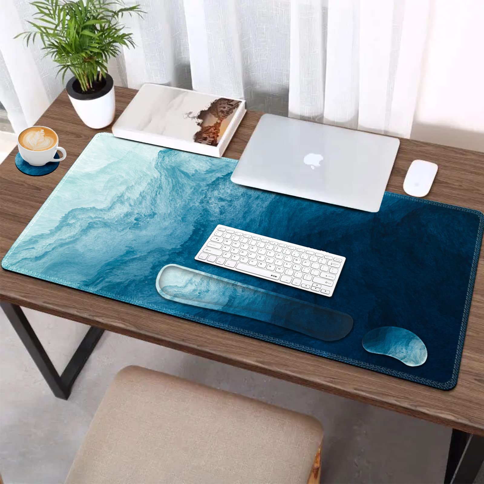 AIMSA Gaming Mouse Pad Set - Wrist Rest & Coaster -6