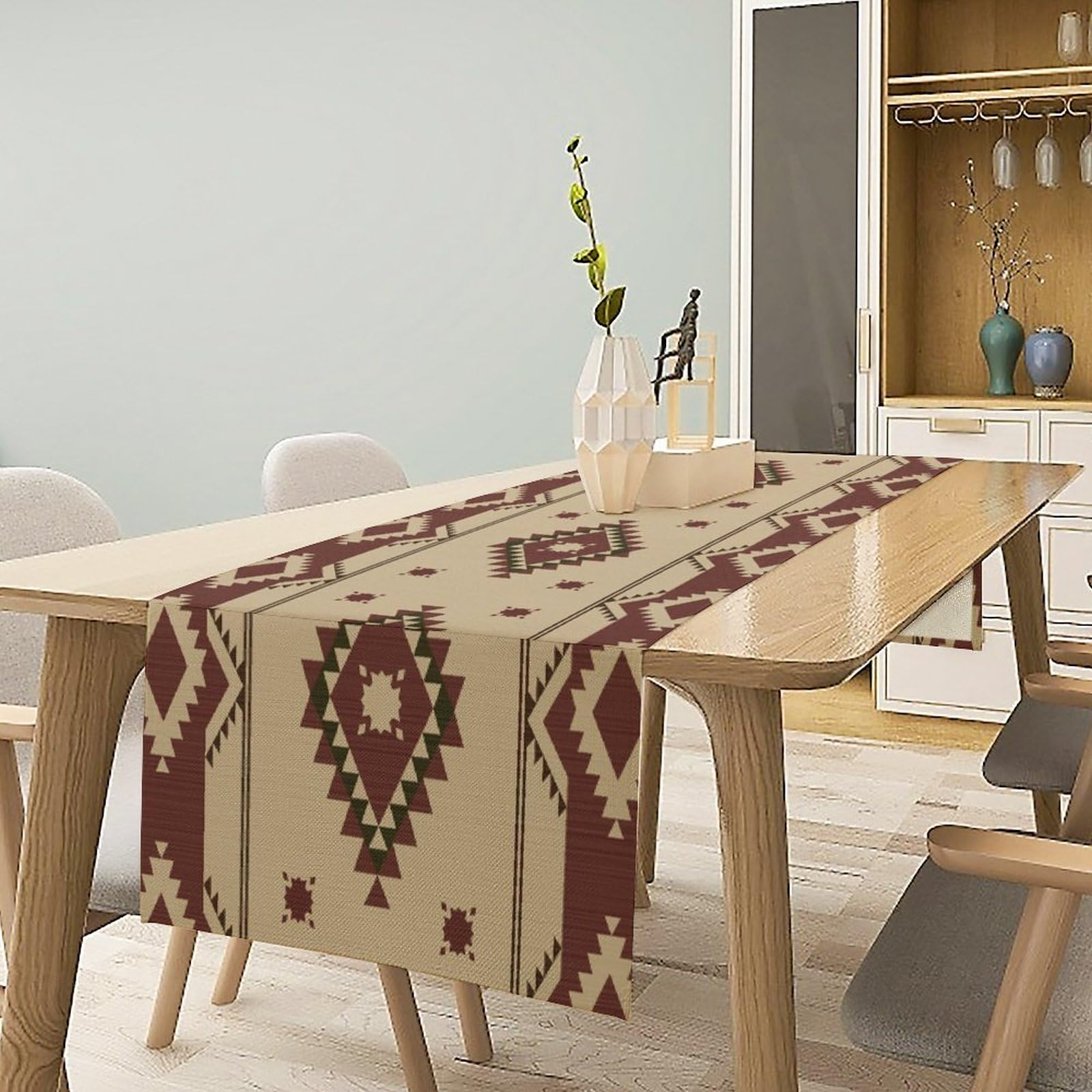 Amazon｜Southwest Aztec テーブルランナー 幾何学的 ネイティブ