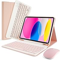 Vista 15 de SOPPY Funda con teclado Bluetooth para iPad de 11ª generación (A16) de 11 pulgadas 2025, 10ª generación de 10.9 pulgadas 2022, funda protectora