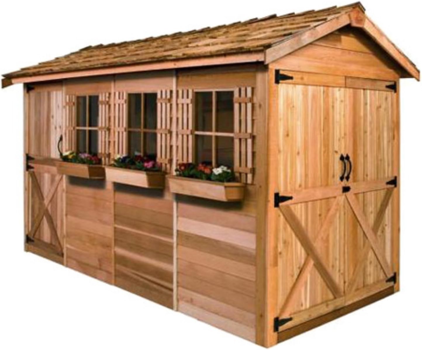 Cedar Shed 12 x 6 ft. Boathouse Garden Shed