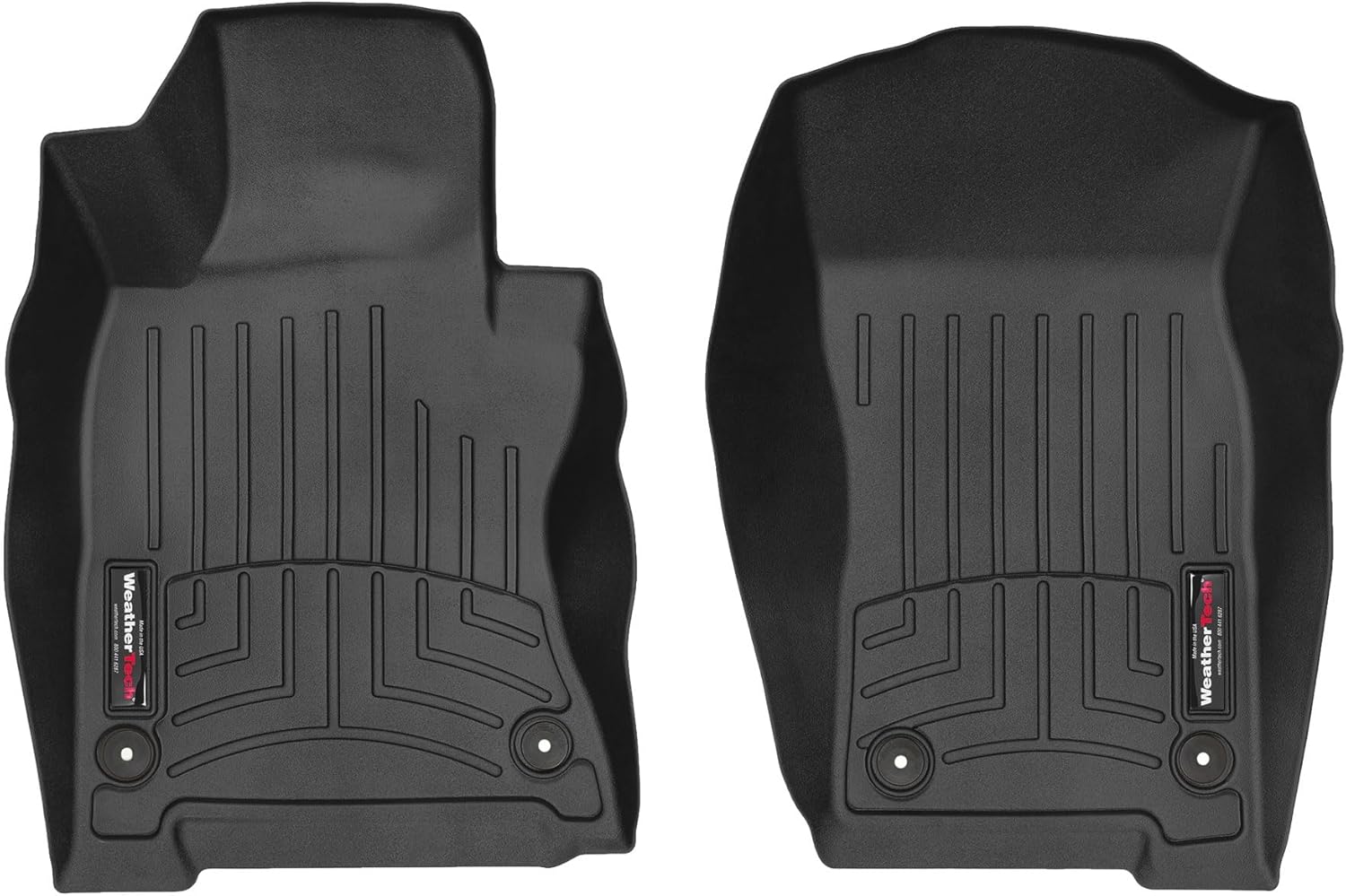 WeatherTech Custom Fit FloorLiners for Infiniti Q50, Q60, 1st Row (4412581), Black