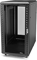 StarTech 22U 4-Post Server Rack Cabinet - 19" Adjustable Depth Rolling Enclosure for IT Network Equipment