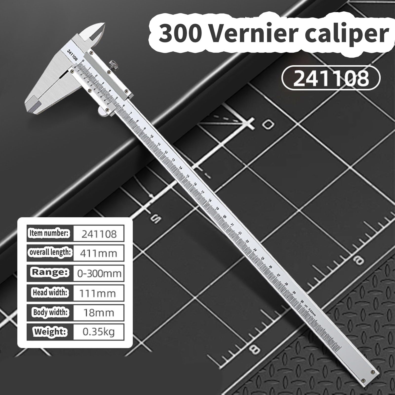 Micrómetro manual a prueba de golpes de 150/200/300 mm, herramienta de medición de calibrador de metal para medición de paso de diámetro, calibrador mecánico
