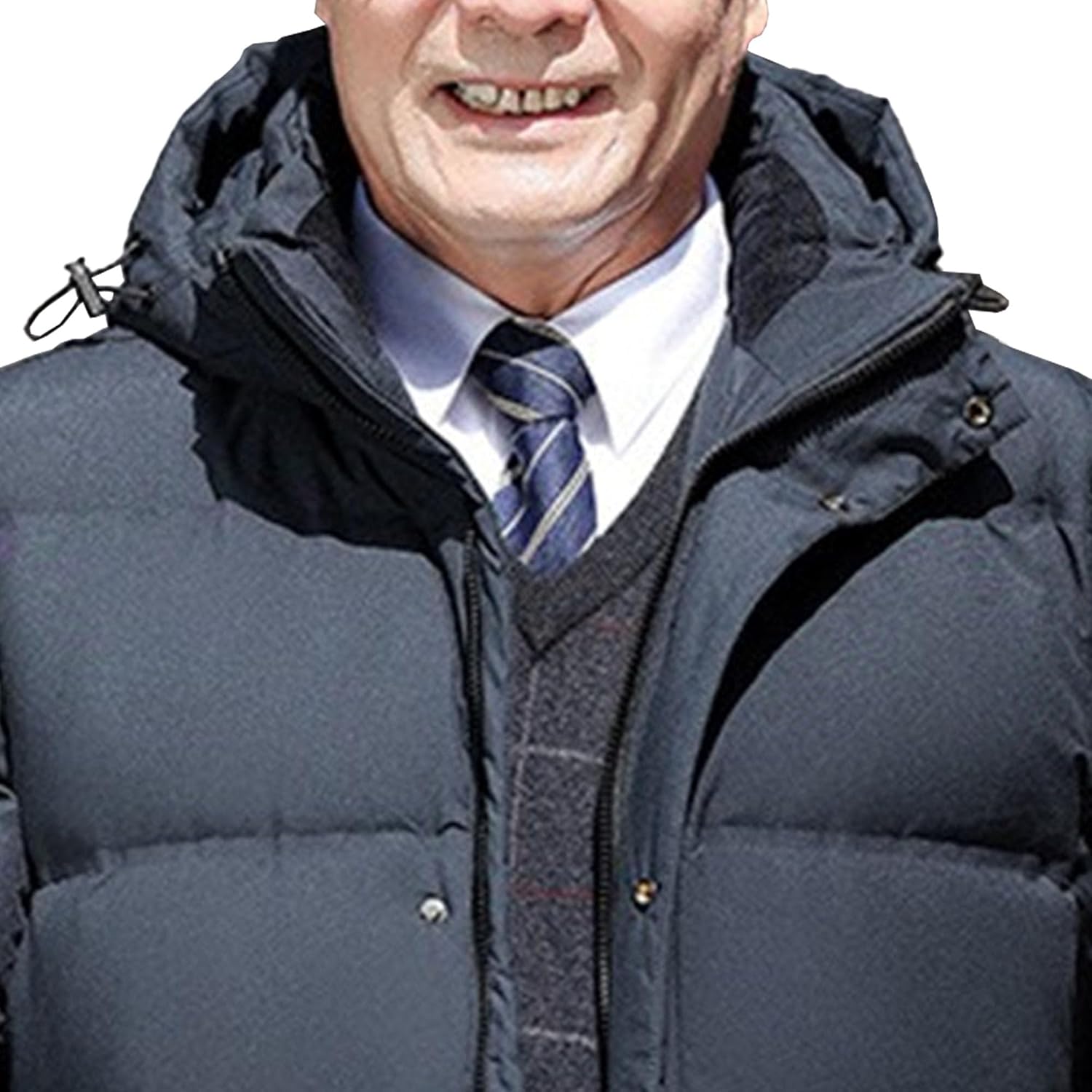 JEKE-DG Men's Thicken Warm Outdoor Puffer Jacket Full Zip Travel Winter Down Coats Hooded Casual Insulated Quilted Coat