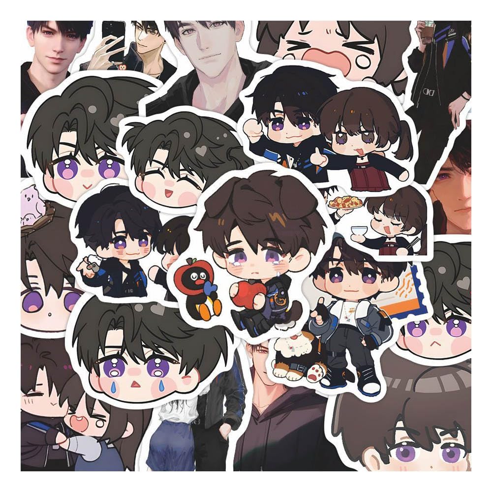 Jusongkwcp Multicolored Love Deepspace Calebs Stickers, 54 Calebs Figure Vinyl Waterproof Sticker Decals For Party, Water Bottle Scrapbook Laptop Skateboard Computer For Teens Students