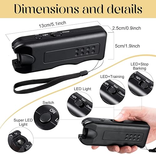 Miniatura 2 de 2 dispositivos antiladridos 3 en 1 dispositivos de control de ladridos de perro ayuda de comportamiento herramienta de disuasión ultrasónica de