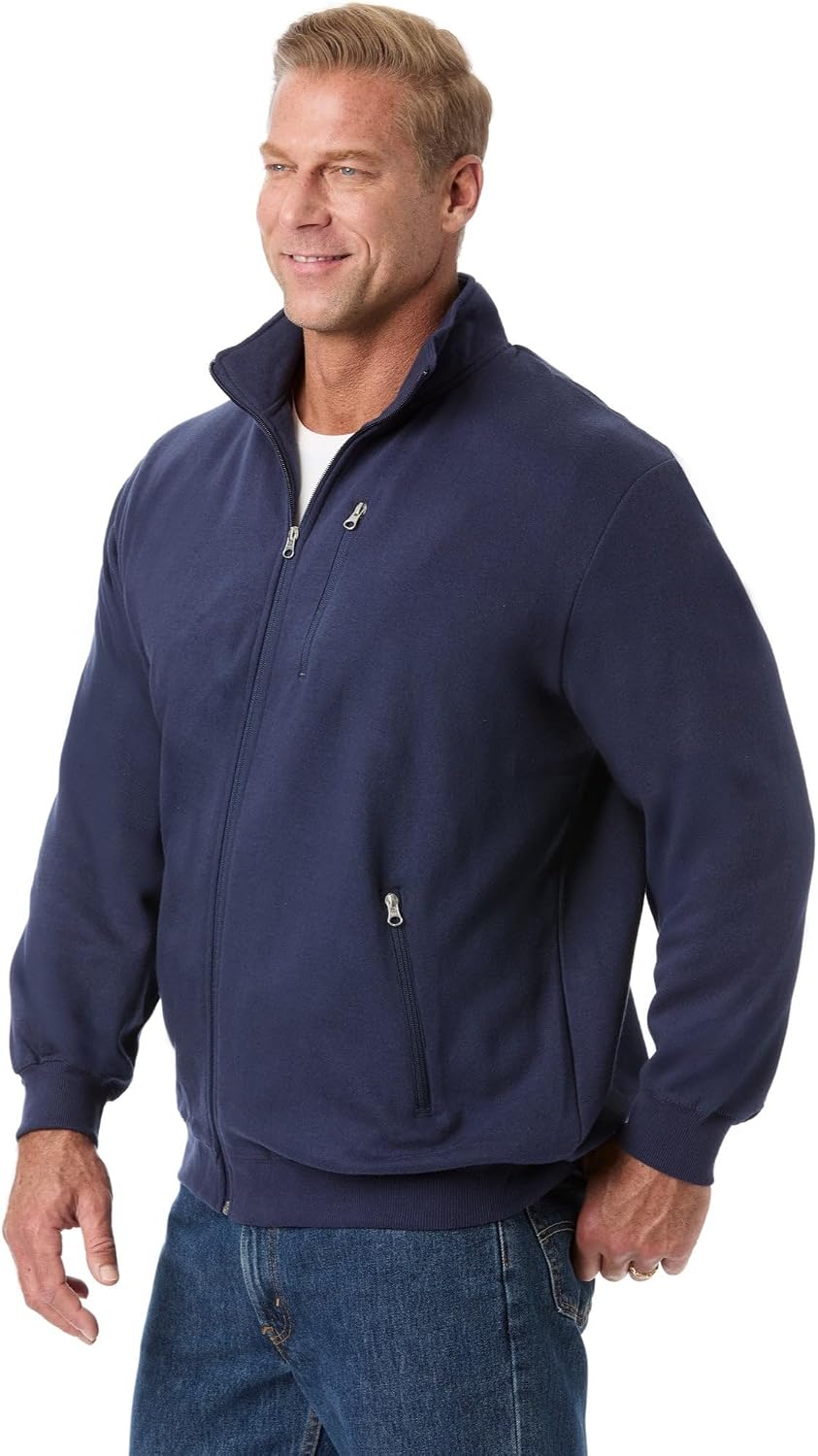 KingSize Men's Big & Tall Full-Zip Fleece Jacket