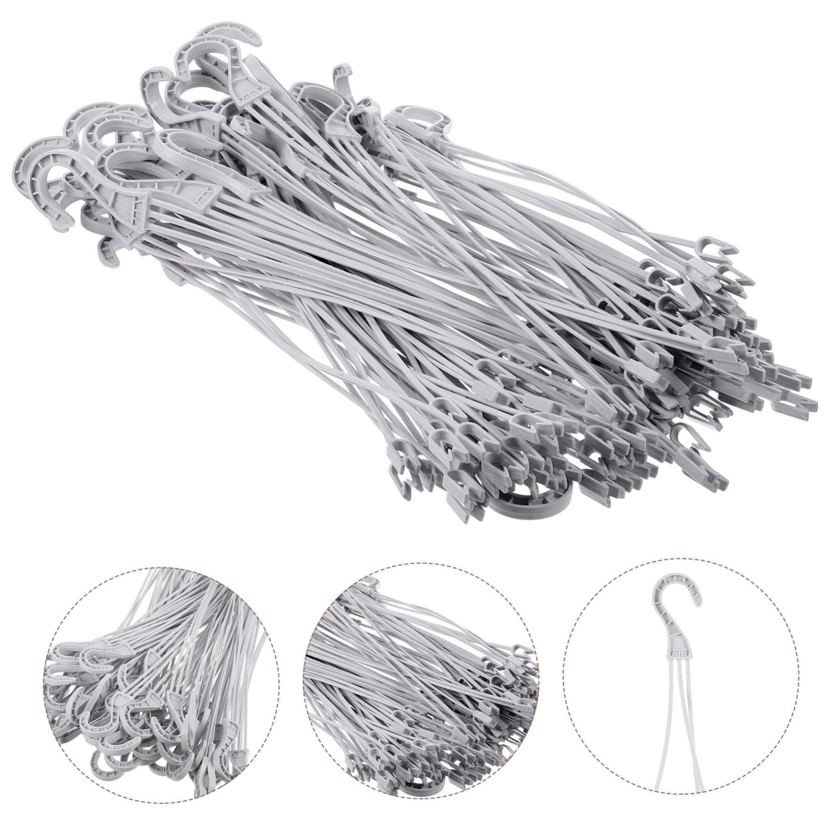 Abaodam Crochet pour Pot de Fleurs Blanc en Plastique, 50 Pièces