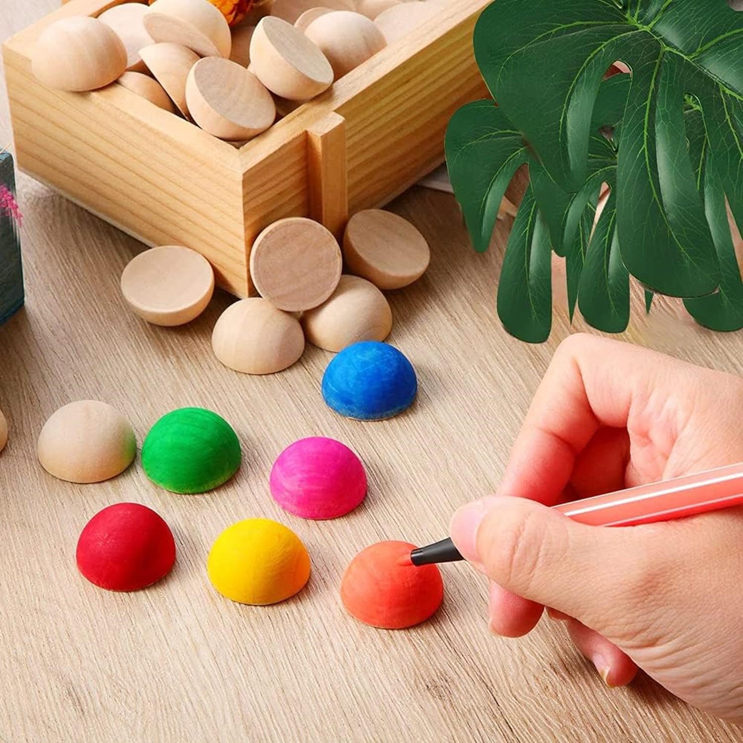 Rainbow Balls™ - Houten Ballen Regenboog - Mijn Hummeltje