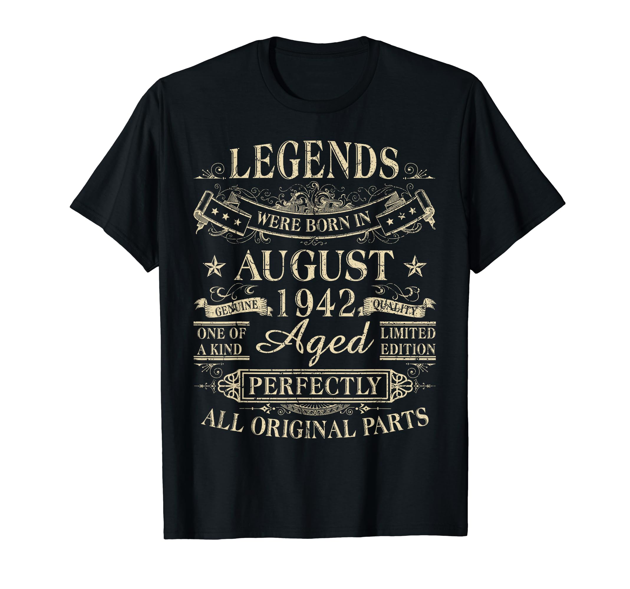 Legends Were Born In August 1942 80th Birthday Gift T-Shirt