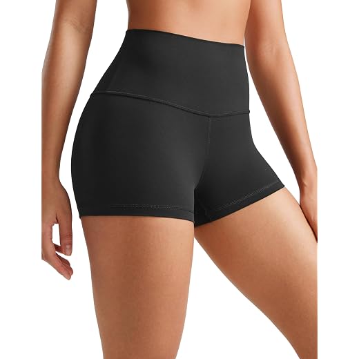 CRZ YOGA Womens Butterluxe Biker Shorts 2.5 Inches - High Waisted Yoga Workout Running Volleyball Spandex Booty