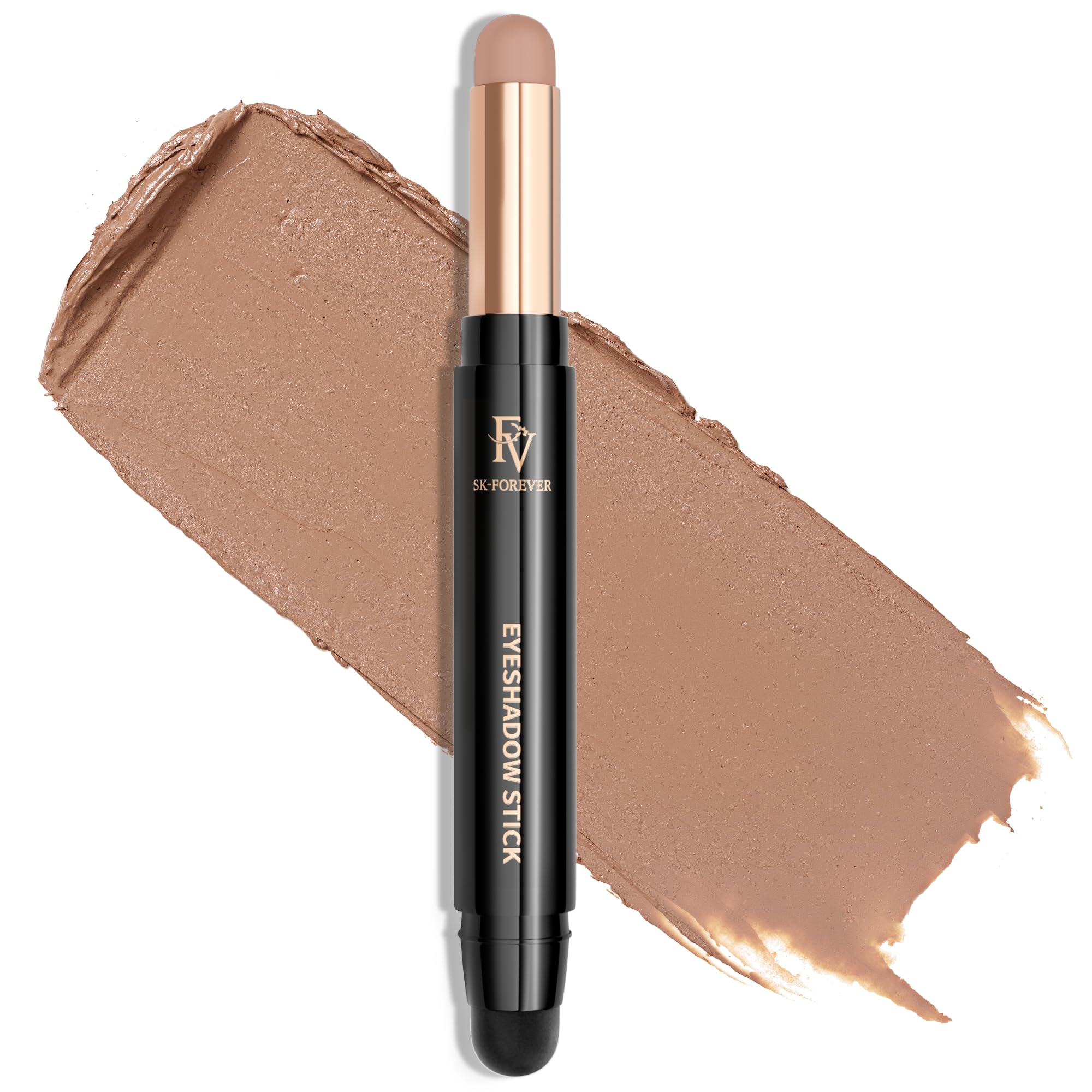 FV Long Lasting Cream Eyeshadow Stick, Waterproof & High Pigmented Eye Shadow Sticks Duo with Blending Sponge, Crease-Proof & Natural Finish Eyeshadow