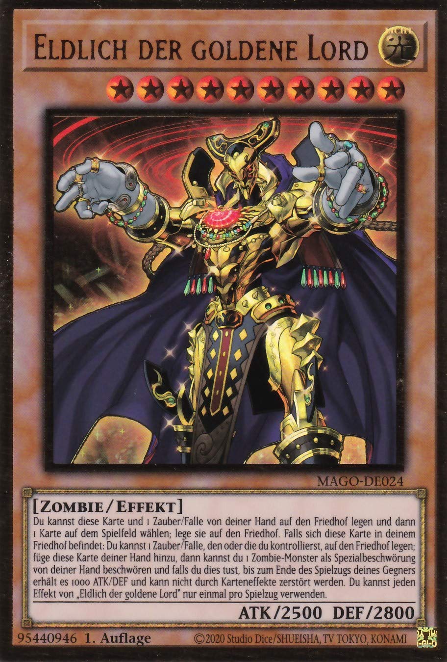 Yu-Gi-Oh! Dunkler Magier Gold Rare - Maximum Gold EL Dorado + LMS Fieldcenter