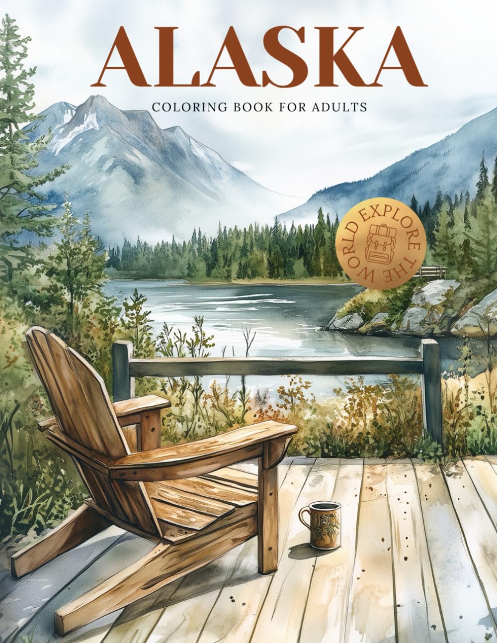 Alaska Coloring Book for Adults: Experience the Untamed Beauty of Alaska with 50 Intricate Wildlife and Landscape Illustrations for Relaxation and ... (Beautiful Destinations Coloring Books)