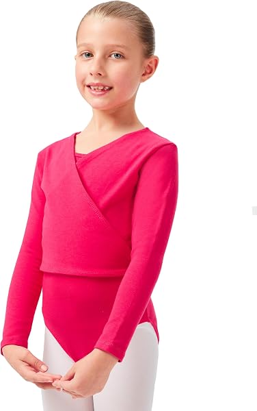 tanzmuster Cache-Coeur Mandy pour Enfants - Danse Classique - Rose, Blanc, Bleu Clair, Noir, Lilas, Rose Vif, Bleu Marine, Bordeaux et Lavande. - 2