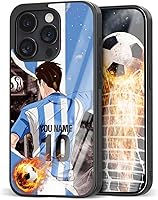 Vista 20 de Fundas personalizadas con nombre y número de fútbol para iPhone 11, 12, 13, 14, 15, 16, 17, 16 Pro Max Plus Mini, Samsung Galaxy Note10 Note20 S8 9
