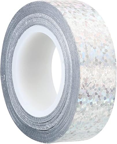 PATIKIL Cinta adhesiva con purpurina de 0.591 in x 16.4 ft, 1 paquete de cintas adhesivas holográficas decorativas para manualidades, álbumes de
