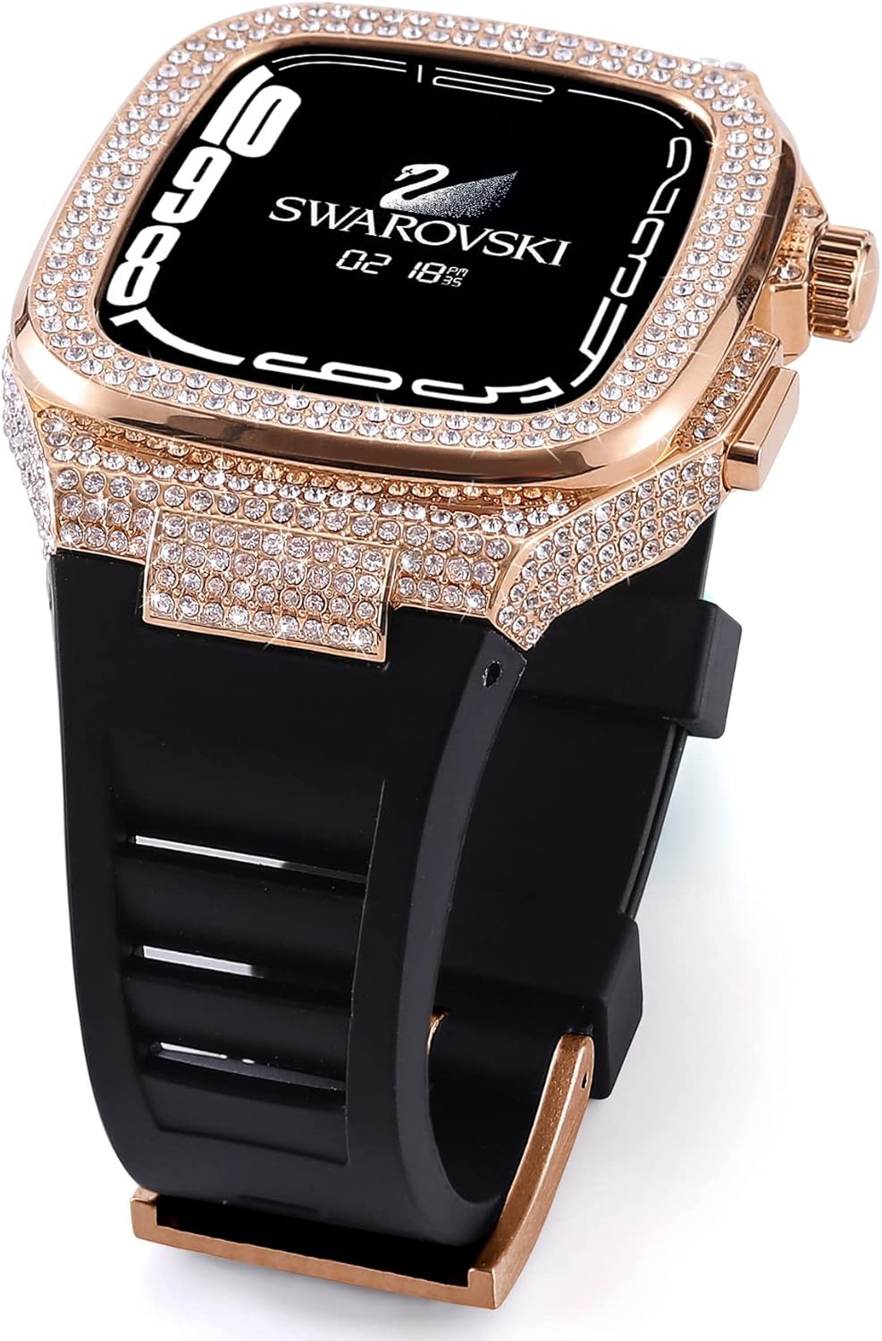 VeveXiao Rugged Case with Band Compatible with Apple Watch bands 46mm 45mm 44mm Metal Protective Cover Case with Silicone Strap Shockproof Bumper for iWatch Series 10 9 8 7 6 5 4 SE Strap