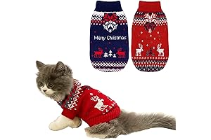 Vehomy 2Pcs Christmas Shirts for Cats