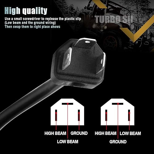 Miniatura 8 de Par de faros delanteros Turbo, LED, de 45W, Bw53, 4 x 6 haces, altobajo