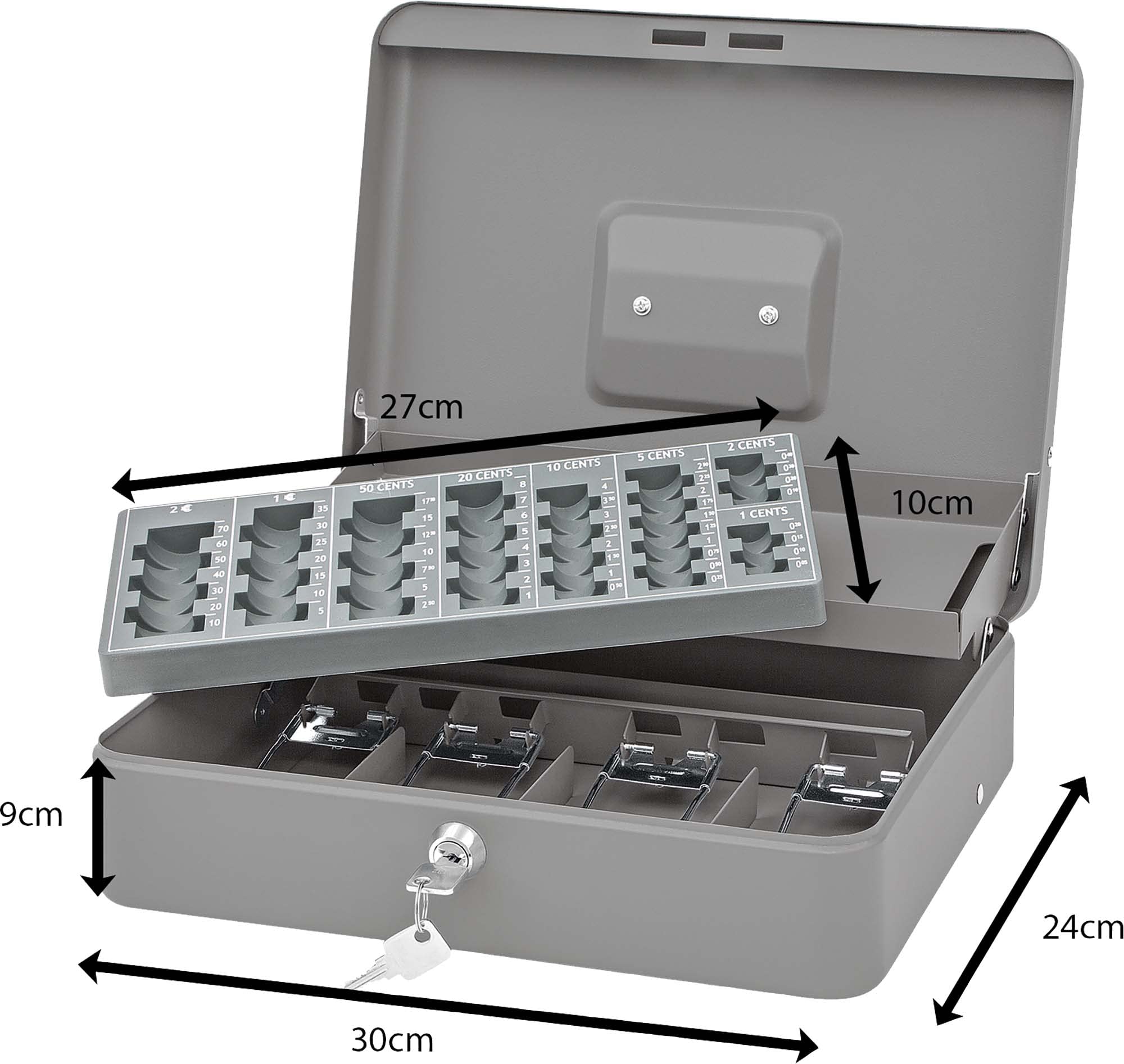 Image secondaire de Wedo Standard Plus Coffret-caisse à monnaie avec monnayeur Gris