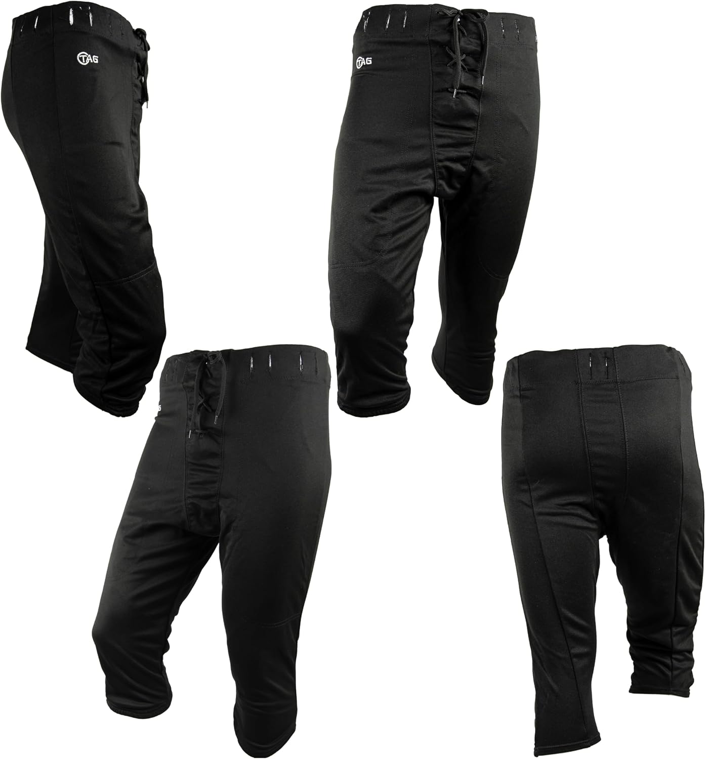 TAG Adult Slotted Football Pant - 5-Piece Back - Slotted Elastic Waistband - Full Duke Crotch - Great for Football Practice