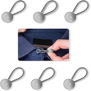 Collar Extenders for Mens Shirts,Button Extender for Dress Shirts,Comfortable Neck Extenders for Mens Dress Shirts,Suits Trouser,Coat,Shirts,6 Pack Gray.