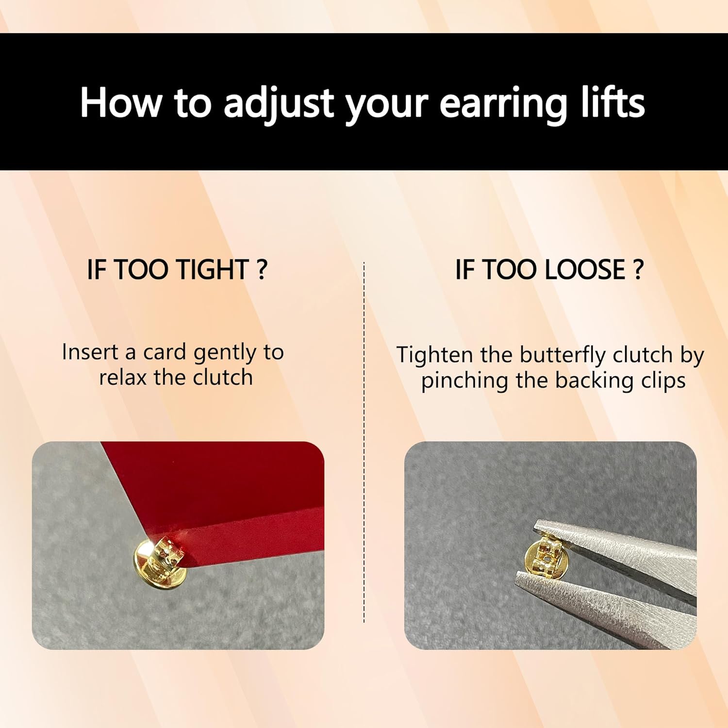 4Pairs 925 Sterling Silver Earrings Backs Replacements for Studs, Hypoallergenic 14K Goldplated Earring Backings for Posts Safety Locking Butterfly Ear Backs 5mm Large Flat Earrings Stoppers 6/8mm - Image 3