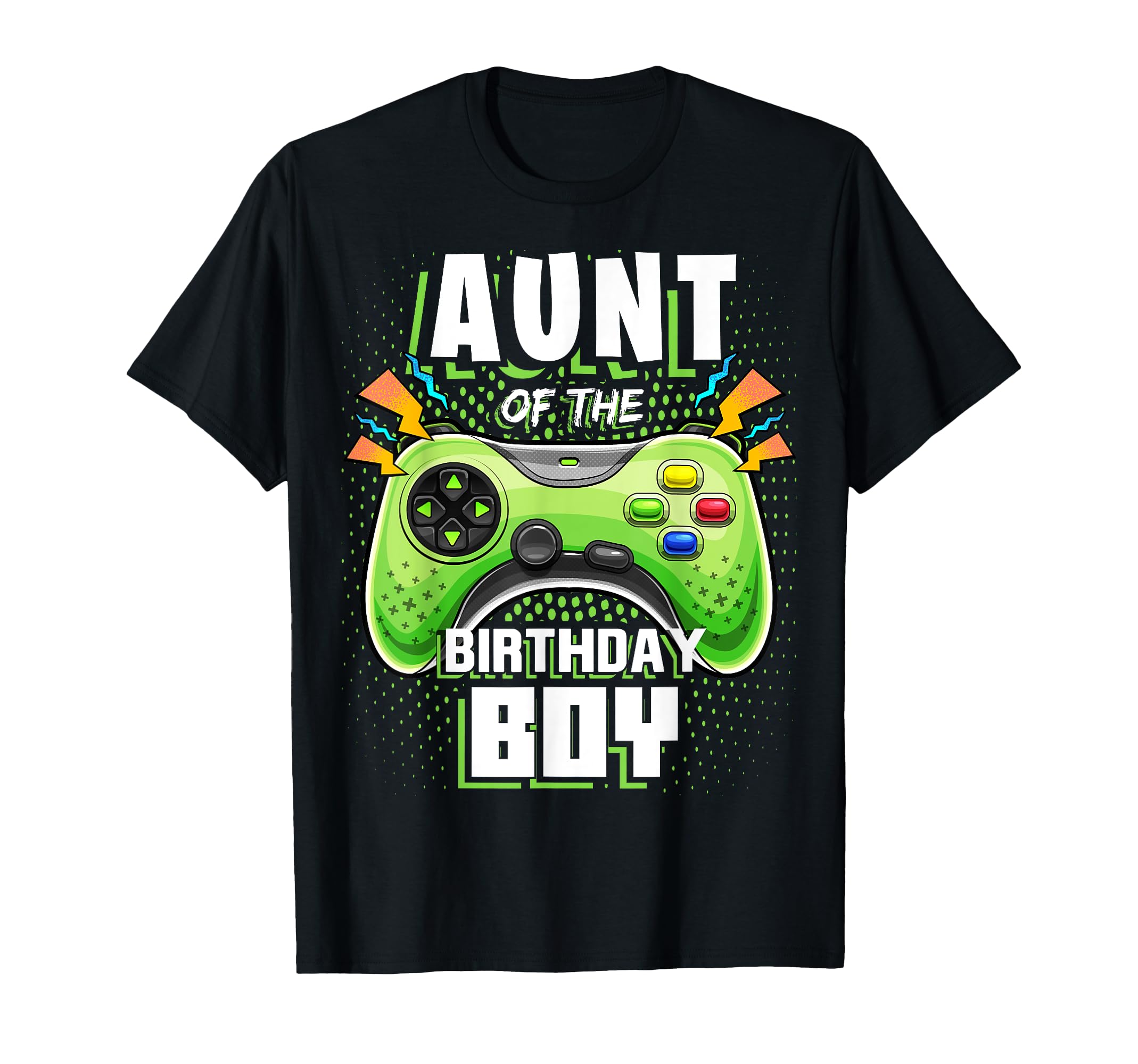 Aunt of the Birthday Boy Matching Video Gamer Birthday Party T-Shirt