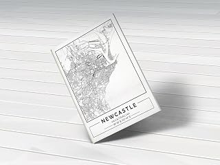 MG Global Hanging Canvas Print of Newcastle Australia | 8x12 12x18 16x24 20x30 24x36 Minimalism Hometown City Artwork | Modern Wall Art for Gift | Minimalist Home Office Decor