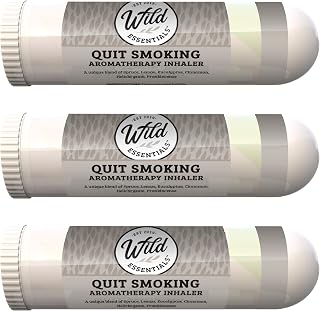 Wild Essentials 3 Pack of Quit Smoking Aromatherapy Nasal Inhalers Made with 100% Natural, Therapeutic Grade Essential Oils to Help You Kick The Habit and Quench The Cravings