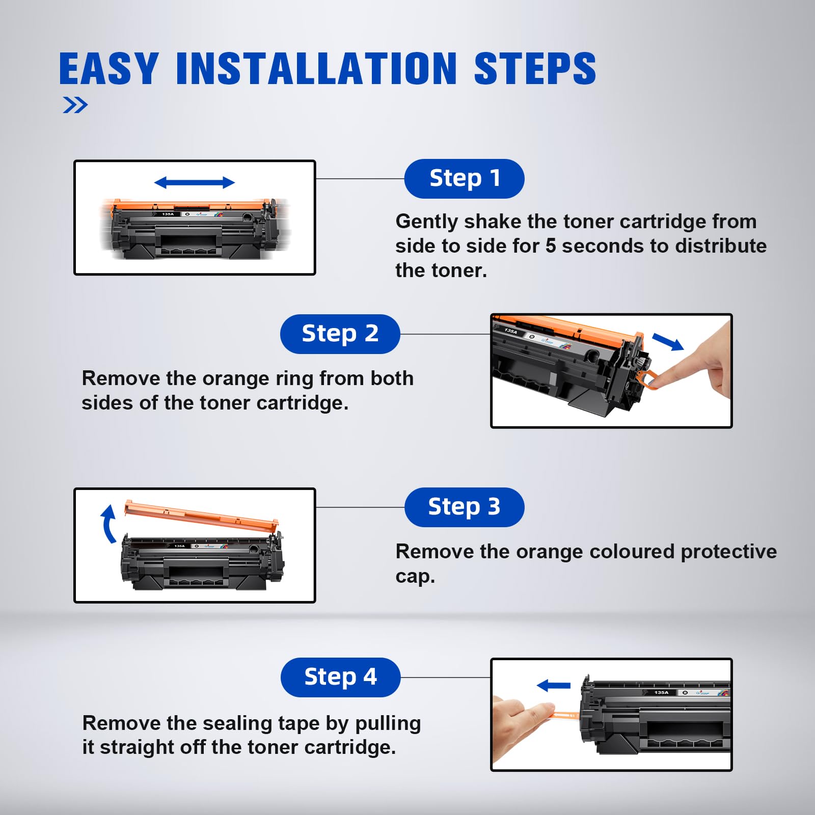 135A Cartuccia di Toner Compatibile Ricambio per HP135A W1350A Lavorare con HP LaserJet M209 M209dw M209dw LaserJet MFP M234 M234dw M234sdw M234sdn (2 Nero) - Vista 6