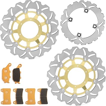 Front Rear Brake Disc Rotors Pads Kit for Honda CBR1000RR 04 05 CBR600RR 2005 2006