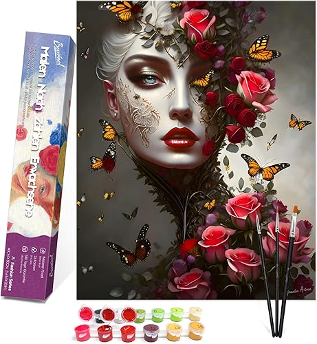 Bougimal Pintura por números para adultos, arte al óleo y manualidades para adultos sobre lienzo sin marco, 16 pulgadas de ancho x 20 pulgadas de