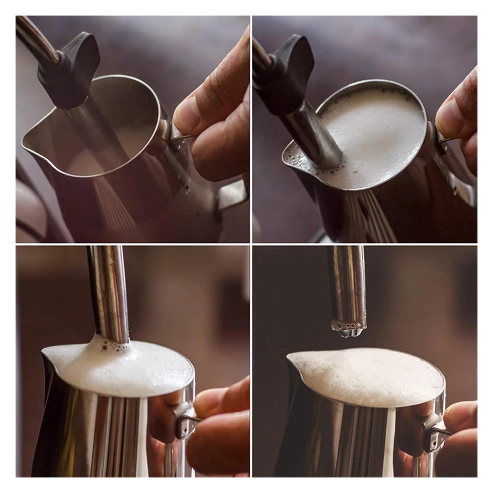 Jarra de espuma for leche 350/600/900ml, jarra café acero inoxidable, Latte Espresso, capuchino(600ml)