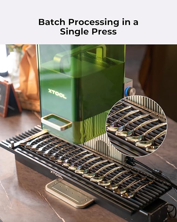 xTool Slide Extension for F2/F1/F1 Lite, Expand The Laser Engraving Area to 115 * 400mm, Longer Laser Engraving and Cutting for Laser Engraver, 5 Clamps Included for Stability