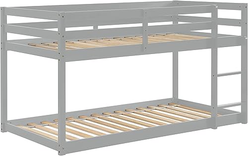 Miniatura 6 de Litera individual sobre individual con escalera y barandillas de seguridad para adolescentes niños o niñas
