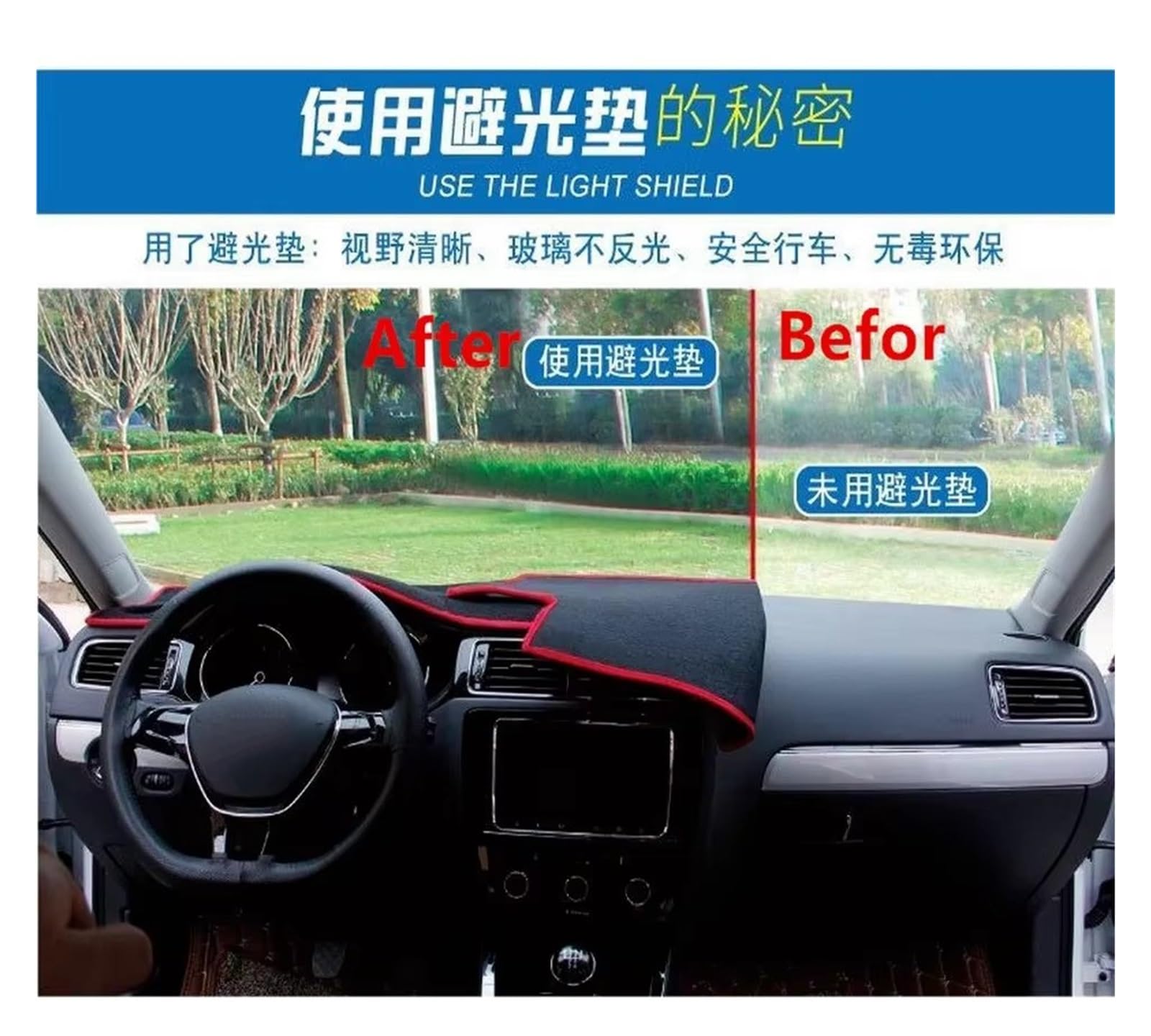 Dashboard Matte Für Suzuki Für Vitara Auto-Armaturenbrett-Abdeckung Matte Sonnenschutz-Pad Instrumententafel-Teppiche Lichtdichtes Pad Center Konsole Armaturenbrett Matte(LHD Black LHD)