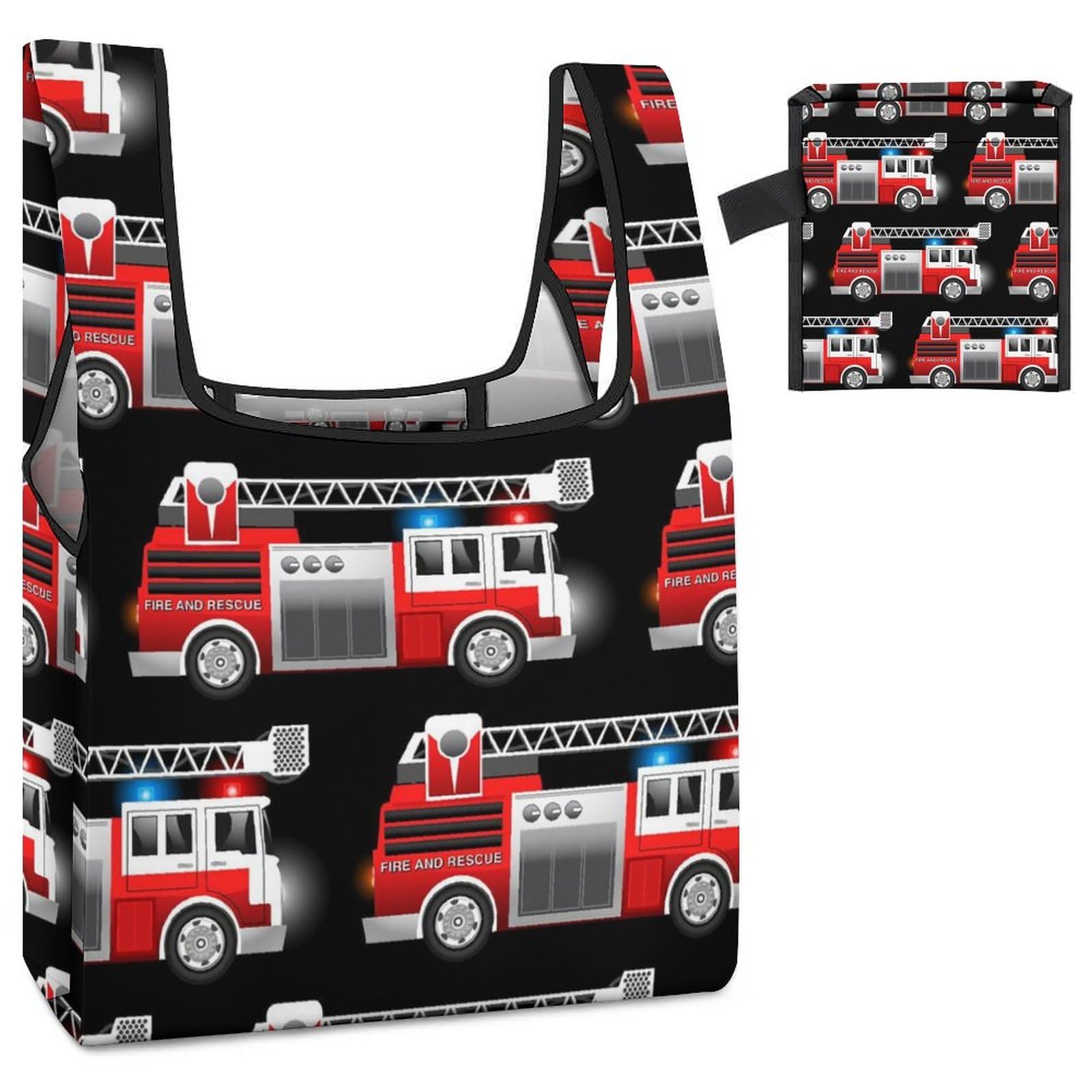 Amazon.co.jp: エコバッグ 消防車 救急車 パトカー 折りたたみ 買い物 