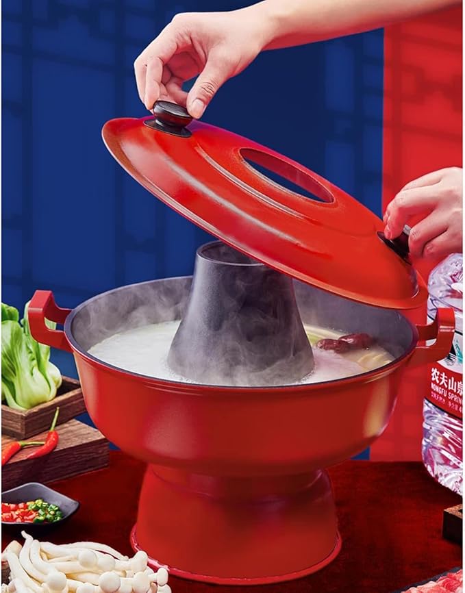 Olla de Carbón Shabu Cobre para Cocina Exterior Fondue China miniatura 7