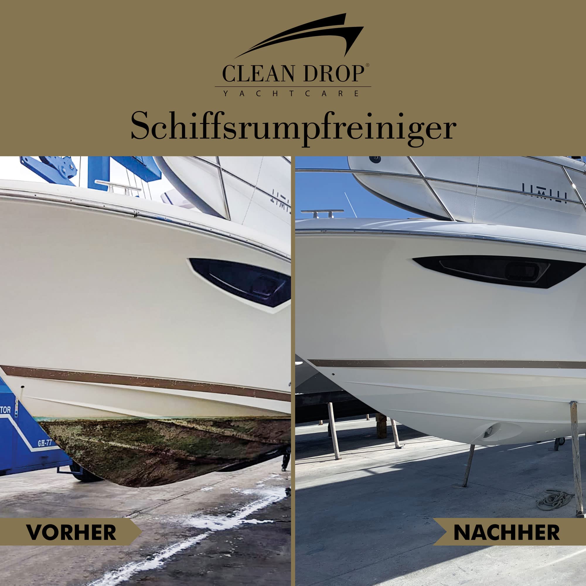 ABACUS® Bootsreiniger, Schiffsrumpfreiniger, Schiffsreiniger, Bootsrumpfreiniger, Yachtreiniger, Unterwasserschiffreiniger - Clean Drop - Reiniger für Schiffsrumpf & Antifouling 10L Kanister (1428.10)